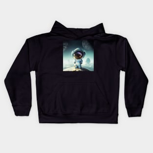 The Little Astronaut on a planet Kids Hoodie